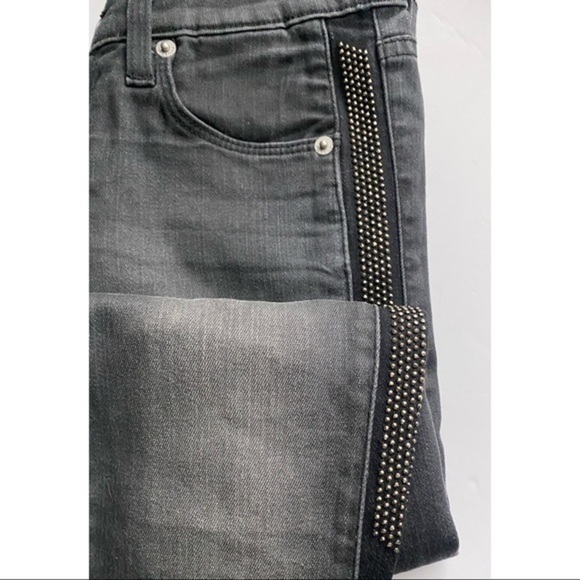 Hudson • Studded Luna Crop Super Skinny Jeans - Picture 3 of 9